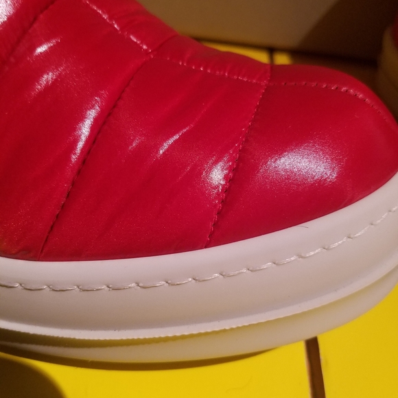 NWT. Rick Owens puffer quilted red down sneakers 41 - Picture 7 of 9